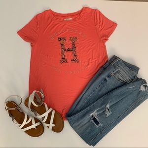 Hollister Salmon Logo T-Shirt